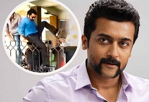 கட்டுக்கடங்கா கூட்டம், கேட் ஏறிக் குதித்து எஸ்கேப் ஆன சூர்யா