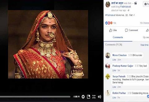 பத்மாவத் முழு திரைபடமும் பேஸ்புக் மூலம் கசிந்தது