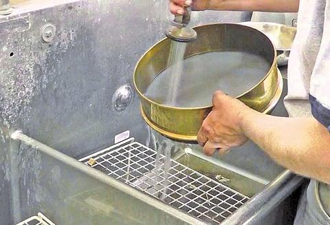 ‘எம்-சாண்ட்’ தரம் கண்டறியும் பரிசோதனை