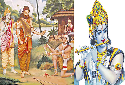 கண்ணனின் புல்லாங்குழலில் ஏகலைவன் கட்டைவிரல்