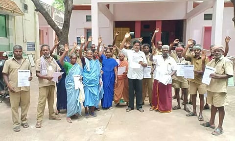 தூய்மை பணியாளர்கள் ஆர்ப்பாட்டம்