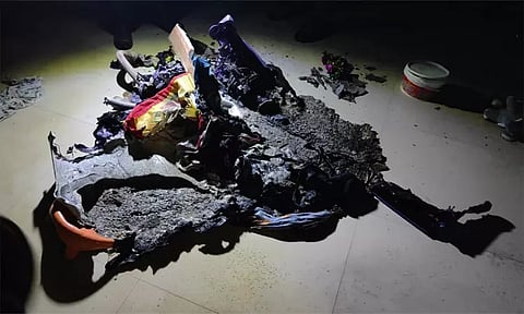 வாஷிங்மிஷின் எரிந்து கரும்புகை வெளியேறியதால் பரபரப்பு..!