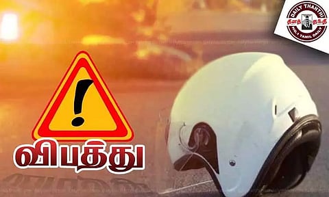 மதுராந்தகம் அருகே விபத்து மோட்டார் சைக்கிள்-லாரி மோதல்; பெண் ஊழியர் பலி - மகன் கண் எதிரே பரிதாபம்