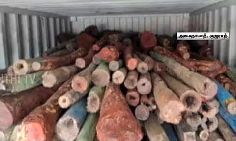 வெளிநாட்டுக்கு கடத்த முயன்ற ரூ.11.70 கோடி மதிப்பிலான செம்மரக்கட்டைகள் குஜராத்தில் பறிமுதல்