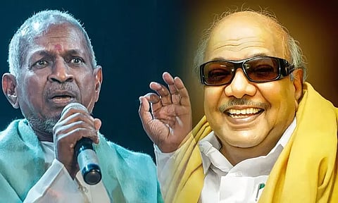 முன்னாள் முதல்-அமைச்சர் கருணாநிதி, என் தந்தைக்கு சமமானவர் - இளையராஜா