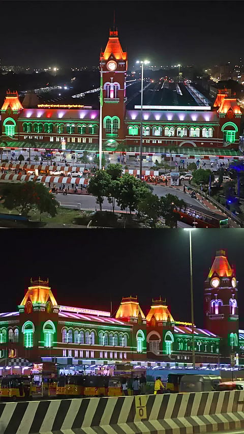 சுதந்திர தின கொண்டாட்டம்: வண்ணமயமாகும் கட்டிடங்கள்