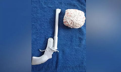 சேலையூரில் வாகன சோதனையில் நாட்டு துப்பாக்கி, நாட்டு வெடிகுண்டு பறிமுதல் - 7 பேர் கைது