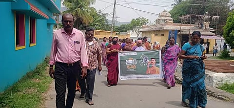 வெண்ணந்தூரில் நம்ம ஊரு சூப்பரு திட்ட விழிப்புணர்வு ஊர்வலம்