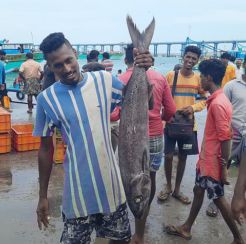 ரேடியம் போன்று ஒளிரும் கண் கொண்ட அதிசய மீன் சிக்கியது