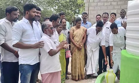 குலசேகரன்பட்டினத்தில் நீர்த்தேக்கத் தொட்டி திறப்பு