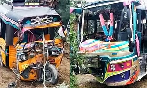 விருதுநகர்: பள்ளி மாணவர்கள் சென்ற ஆட்டோ மீது வேன் மோதல் - 11 பேர் படுகாயம்