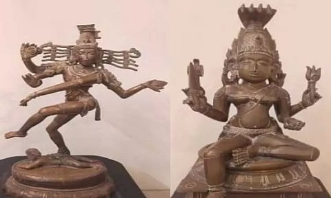 சென்னை அண்ணாநகரில் 300 ஆண்டுகள் பழமையான சிலைகள் மீட்பு...!