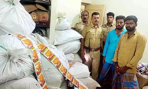 திருச்சியில் 483 கிலோ குட்கா பறிமுதல்; 2 பேர் கைது