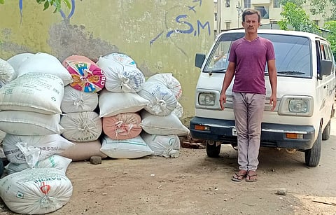 பள்ளிபாளையத்தில் 5¼ டன் ரேஷன் அரிசி பறிமுதல்-ஒருவர் கைது