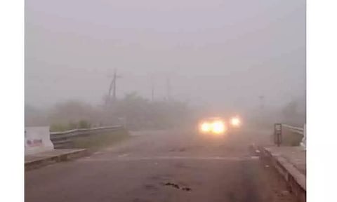 ஆரணியில் பனிப்பொழிவு