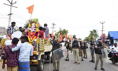 கடையநல்லூரில் விநாயகர் சிலை ஊர்வலம்