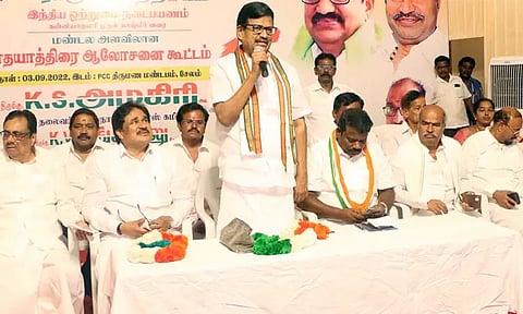ஆர்.எஸ்.எஸ் அமைப்பை சேர்ந்தவர்கள் தி.மு.க, காங்கிரஸ் உறவை முறிக்க வேண்டும் என்று நினைக்கிறார்கள் - கே.எஸ்.அழகிரி