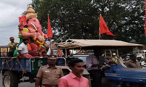 நம்பியூர், கவுந்தப்பாடி, புஞ்சைபுளியம்பட்டியில் விநாயகர் சிலைகள் ஊர்வலம்