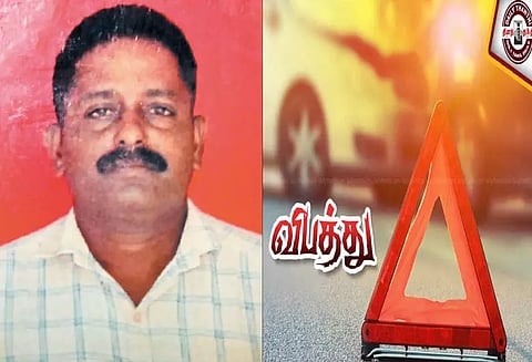 தாறுமாறாக ஓடிய கார், ஆட்டோ, மோட்டார் சைக்கிள் மீது மோதிய விபத்தில் போலீஸ் ஏட்டு பலி