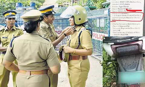 மாசு கட்டுப்பாட்டு சான்று இல்லை என மின்சார ஸ்கூட்டருக்கு அபராதம் விதித்த போலீசார்