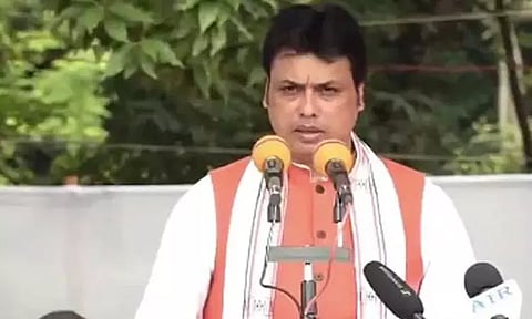 திரிபுரா மாநிலங்களவை இடைத்தேர்தல்: பா.ஜ.க. வேட்பாளராக முன்னாள் முதல்-மந்திரி பிப்லாப் டெப் போட்டி