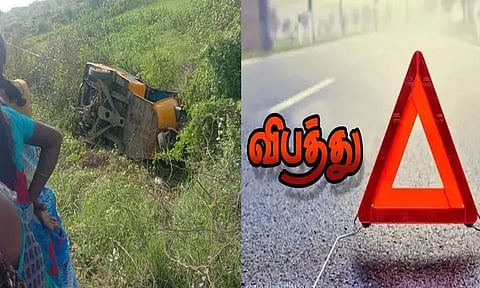 கும்மிடிப்பூண்டி அருகே ஷேர் ஆட்டோ கவிழ்ந்து விபத்து; 5 பெண்கள் படுகாயம்