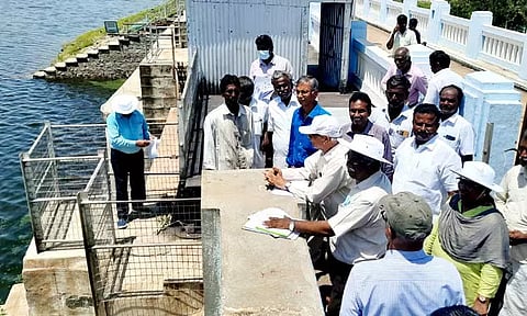 மணிமுக்தா அணையின் பாதுகாப்பு குறித்து மத்திய குழுவினர் ஆய்வு