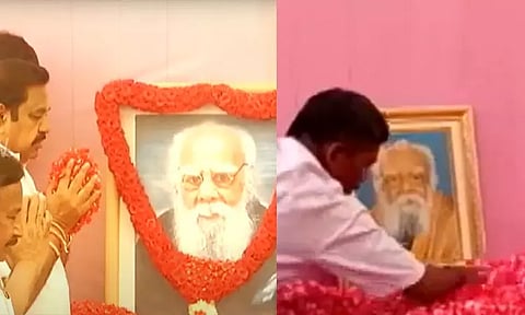 பெரியாருக்கு மரியாதை செலுத்திய ஈபிஎஸ்.. ஓபிஎஸ் வருவதற்குள் புகைப்படத்தை கையோடு எடுத்துச்சென்ற ஈபிஎஸ் தரப்பு..!