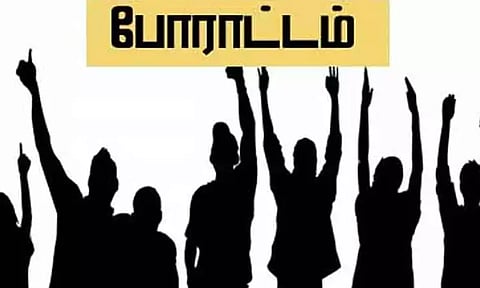 துணை மின்நிலையம் அமைக்கப்பட உள்ள இடத்தில் ஆக்கிரமிப்பை அகற்ற கோரி பொதுமக்கள் போராட்டம்