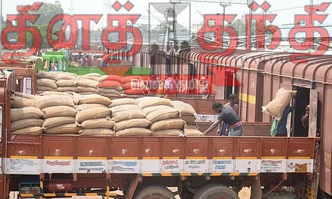 அரவைக்காக 50 ஆயிரம் நெல் மூட்டைகள்