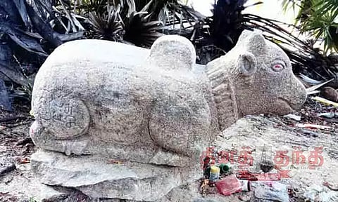 13-ம் நூற்றாண்டு நந்தி சிலை கண்டெடுப்பு