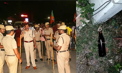 கோவையில் பரபரப்பு: பாஜக அலுவலகம் உள்பட 2 இடங்களில் பெட்ரோல் குண்டுவீச்சு..!