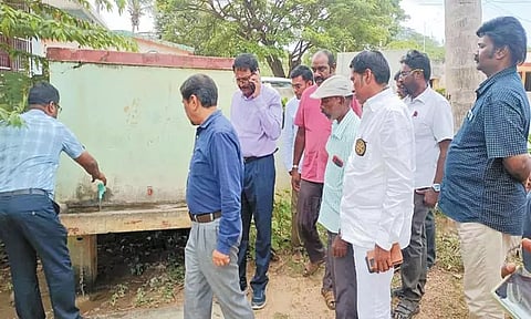 வளையக்கரணை ஊராட்சியில் மத்திய குழுவினர் ஆய்வு