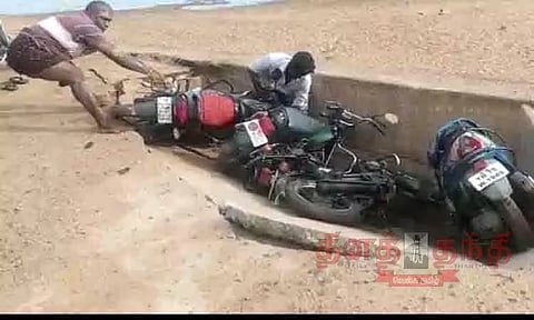 காவி கரையில் கட்டப்பட்ட கான்கிரீட் தளம் தரம் உயர்த்தப்படுமா?