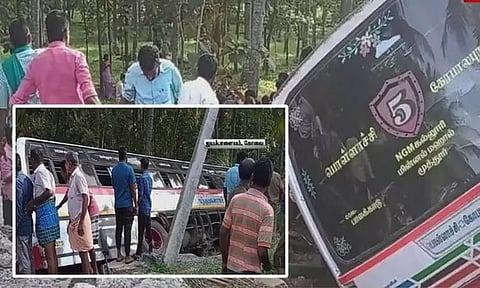 கோவை: தனியார் பஸ் மீது சரக்கு ஆட்டோ மோதி விபத்து - 2 பேர் பலி