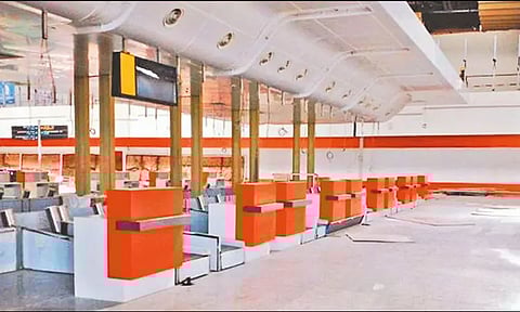 சென்னை விமான நிலைய புதிய முனையத்தில் பயணிகள் பாதுகாப்பு சோதனைக்காக 140 கவுண்ட்டாகள் அமைப்பு