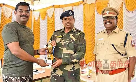 துப்பாக்கி சுடும் போட்டியில் போலீஸ் அதிகாரிகள் அசத்தல்