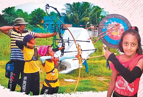 வில்வித்தையில் கலக்கும் சிறுமி கவிநயா