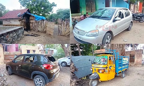 தூத்துக்குடியில் பரபரப்பு: வீட்டிற்கு தீவைப்பு, கார், பைக், சி.சி.டி.வி கேமிராக்கள் உடைப்பு...!