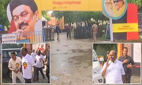 பிரமாண்டமாக தொடங்கிய 15-வது தி.மு.க. பொதுக்குழு கூட்டம் - அமைச்சர்கள் வருகை