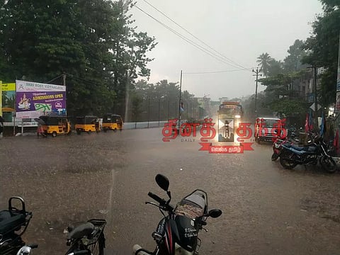 பெரியகுளத்தில் பலத்த மழை