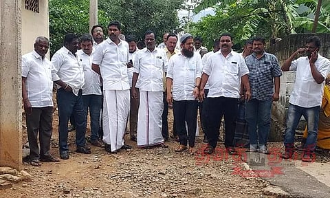 பழுதடைந்த சாலை, கால்வாய்களை செந்தில்குமார் எம்.எல்.ஏ. ஆய்வு