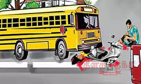 பஸ் மோதி விவசாயி படுகாயம்