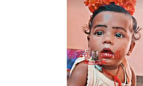 தலைவாசல் அருகே தண்ணீர் தொட்டியில் தவறி விழுந்து 1½ வயது ஆண் குழந்தை பலி