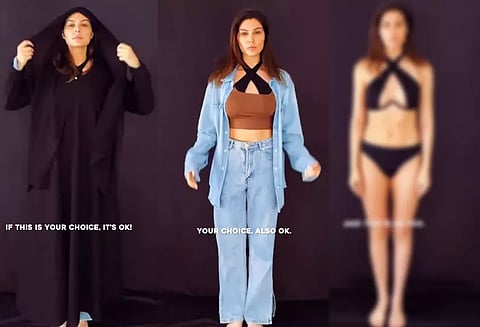 ஈரான் ஹிஜாப் போராட்டத்திற்கு ஆதரவாக ஆடை அவிழ்ப்பு வீடியோ வெளியிட்ட பிரபல நடிகை