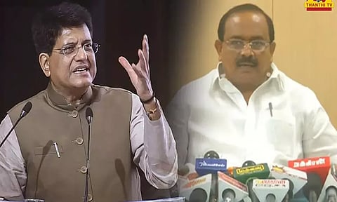 அதிகாரிகளின் ஆய்வுக்கு பின்னரே பொருட்கள் நியாயவிலை கடைகளுக்கு செல்கிறது; மத்திய மந்திரி குற்றச்சாட்டுக்கு சக்கரபாணி பதிலடி