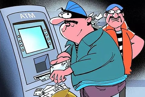 ஏ.டி.எம். எந்திரத்தை உடைத்து கொள்ளை முயற்சி