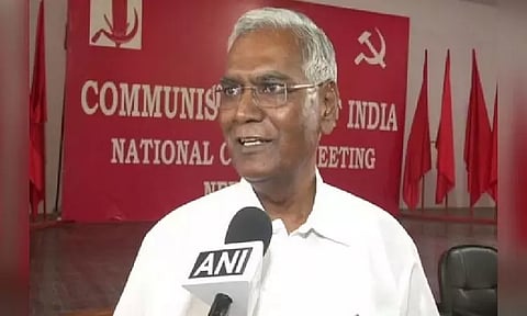 தொடர்ந்து 2-வது முறையாக இந்திய கம்யூனிஸ்ட் கட்சியின் பொதுச்செயலாளராக டி.ராஜா தேர்வு