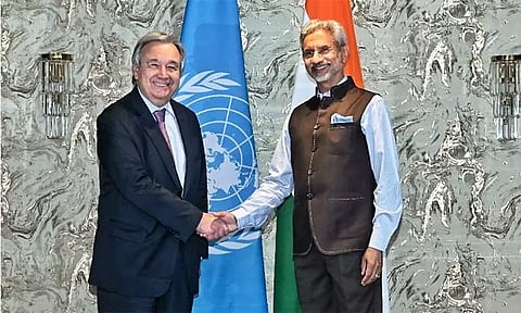 வெளியுறவுத்துறை மந்திரியுடன் ஐ.நா.சபை பொதுச் செயலாளர் சந்திப்பு