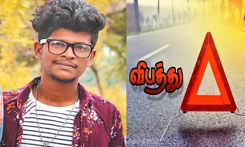 திருவொற்றியூரில் கன்டெய்னர் லாரி சக்கரத்தில் சிக்கி பாலிடெக்னிக் மாணவர் பலி